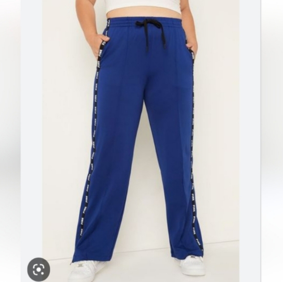 PINK VS Sherpa Satin Dog Quarter Zip Fleece Lined Hood Sweatshirt Navy Blue, Blk - Picture 6 of 6